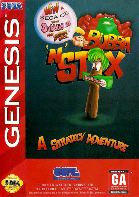 Bubba 'N' Stix original box art cover
