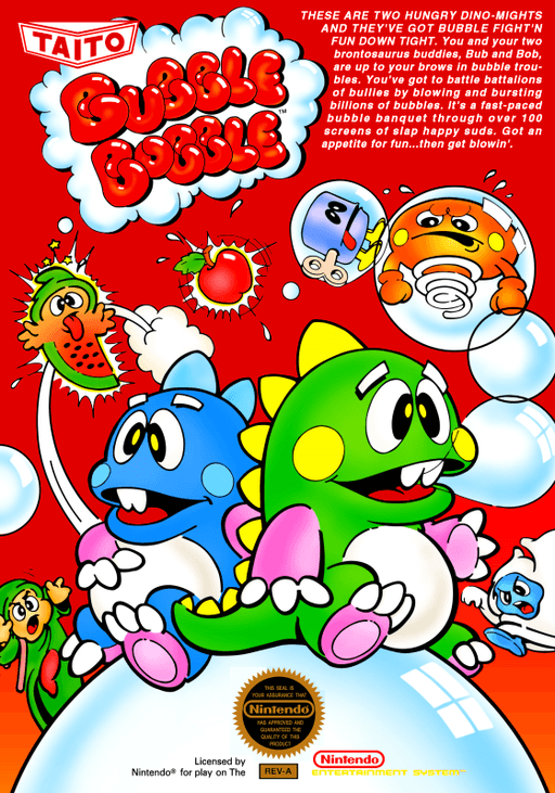 Bubble Bobble original box art cover