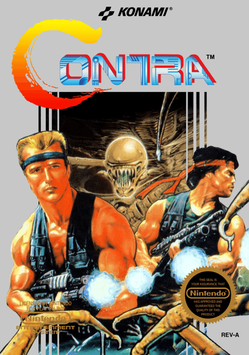 Contra original box art cover