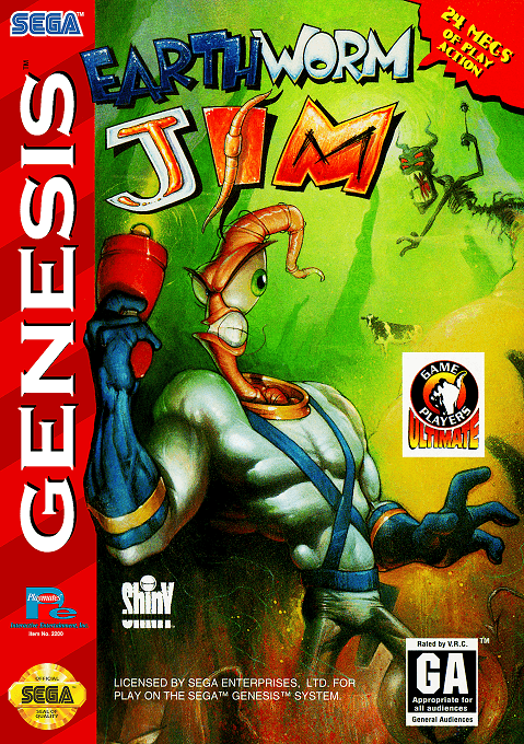 Earthworm Jim original box art cover