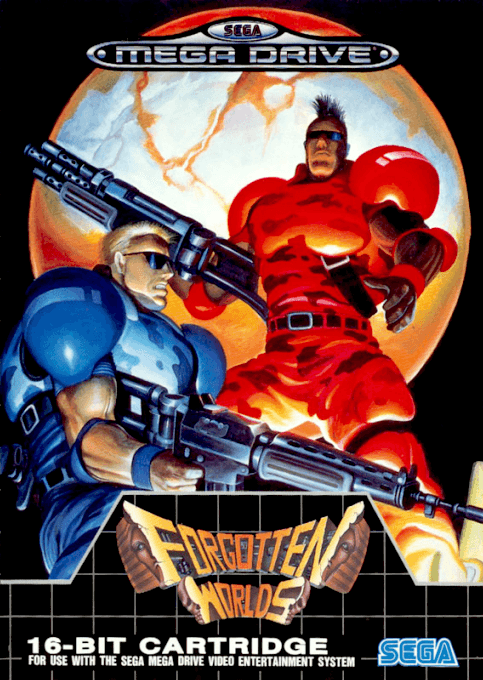 Forgotten Worlds original box art cover