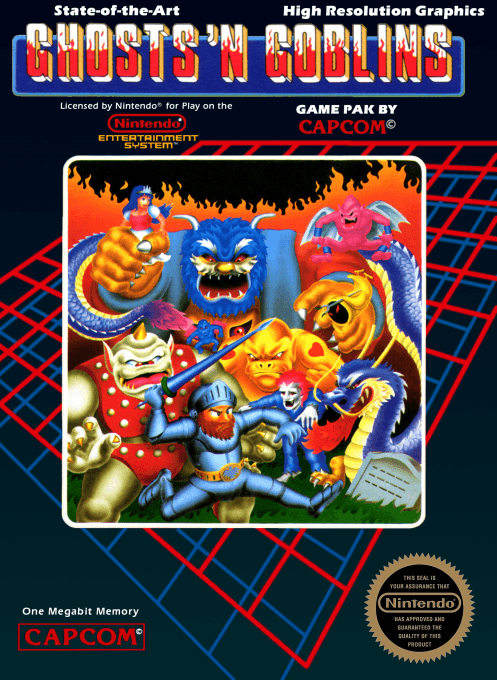Ghosts'n Goblins original box art cover