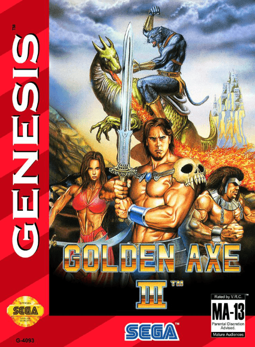 Golden Axe 3 original box art cover
