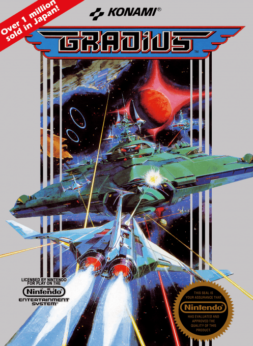 Gradius (Europe) original box art cover