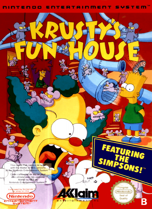 Krusty's Fun House original box art cover