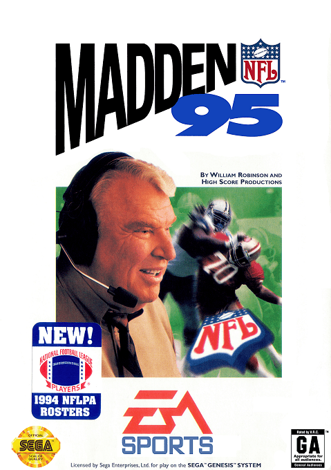 Madden NFL 95 original box art cover