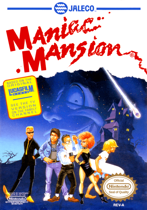 Maniac Mansion original box art cover