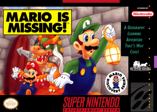 Mario is Missing! original box art cover