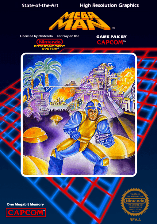 Mega Man original box art cover