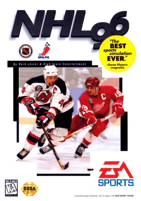 NHL 96 original box art cover