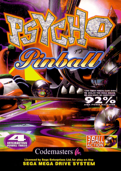 Psycho Pinball original box art cover