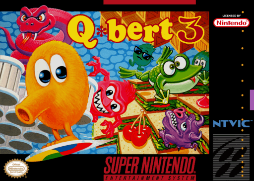 Q-bert 3 original box art cover