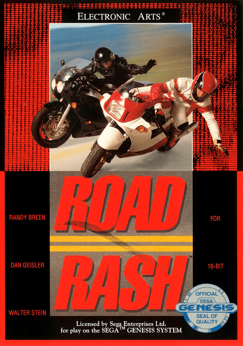 Road Rash original box art cover