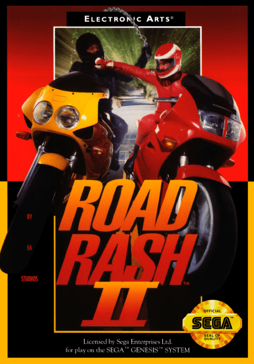 Road Rash 2 original box art cover