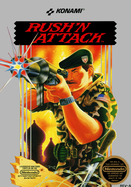 Rush'n Attack original box art cover