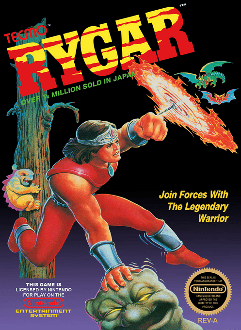 Rygar (Europe) original box art cover