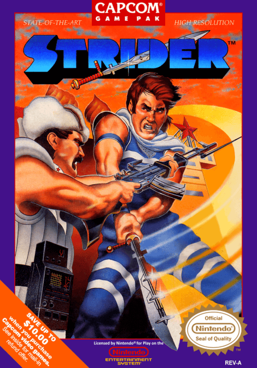 Strider original box art cover