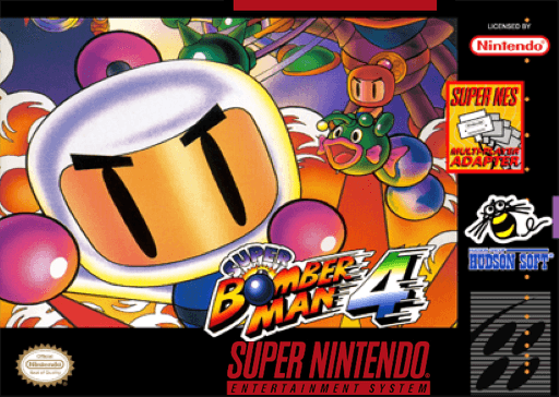 Super Bomberman 4 original box art cover