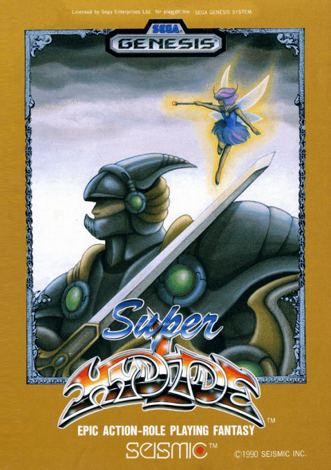 Super Hydlide original box art cover