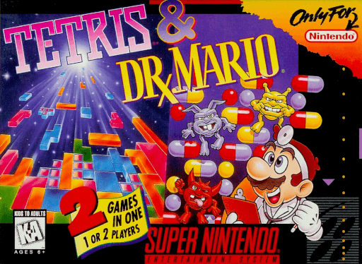 Tetris & Dr. Mario original box art cover