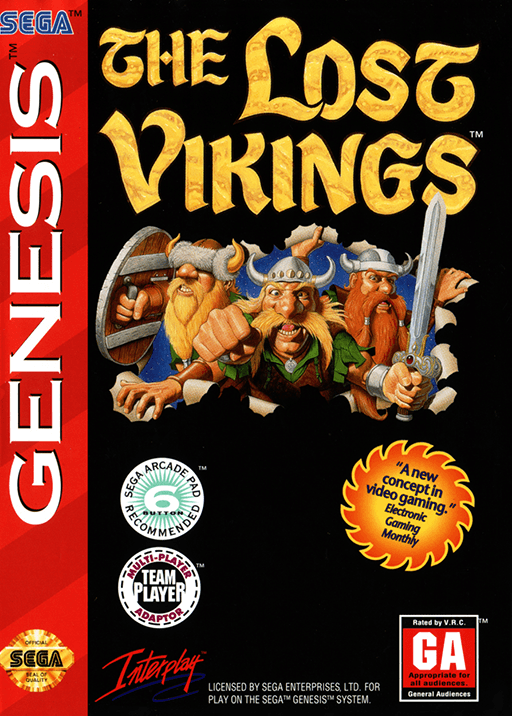 The Lost Vikings original box art cover