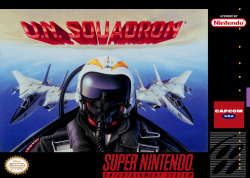 U.N. Squadron original box art cover