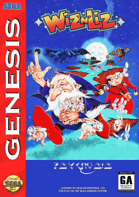 Wiz 'N' Liz original box art cover