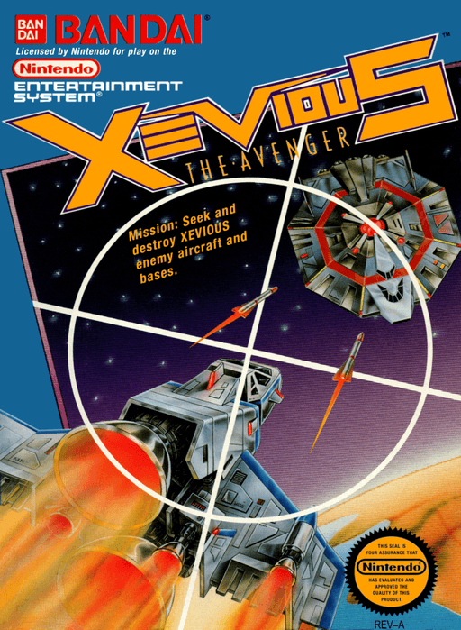 Xevious original box art cover