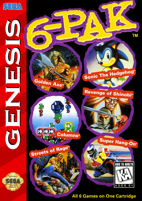 6-Pak original box art cover