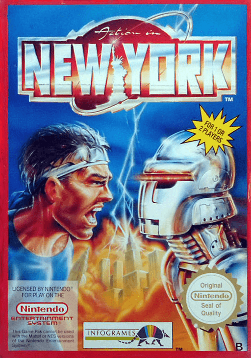 Action in New York original box art cover