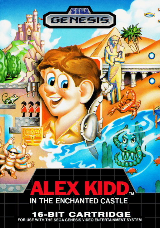 Alex Kidd in the Enchanted Castle original box art cover