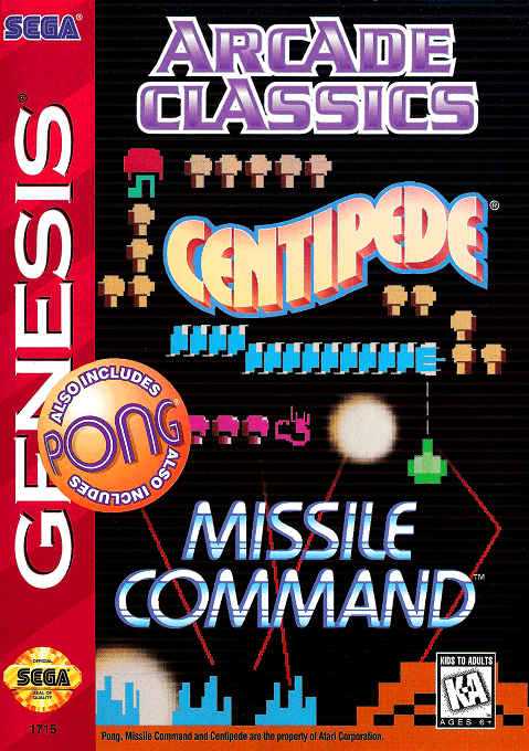 Arcade Classics original box art cover