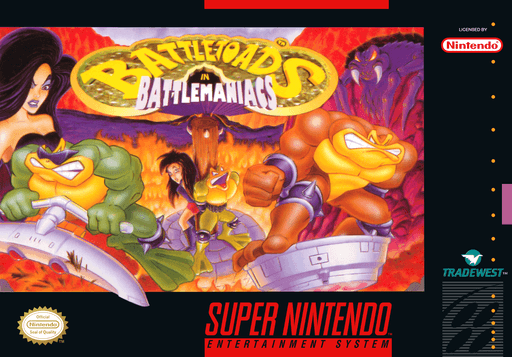 Battletoads in Battlemaniacs original box art cover