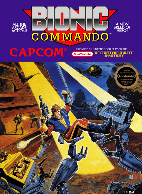 Bionic Commando (Europe) original box art cover