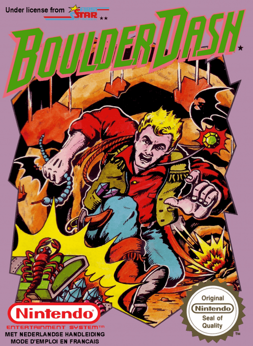 Boulder Dash (Europe) original box art cover