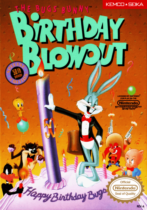 Bugs Bunny Birthday Blowout, The original box art cover