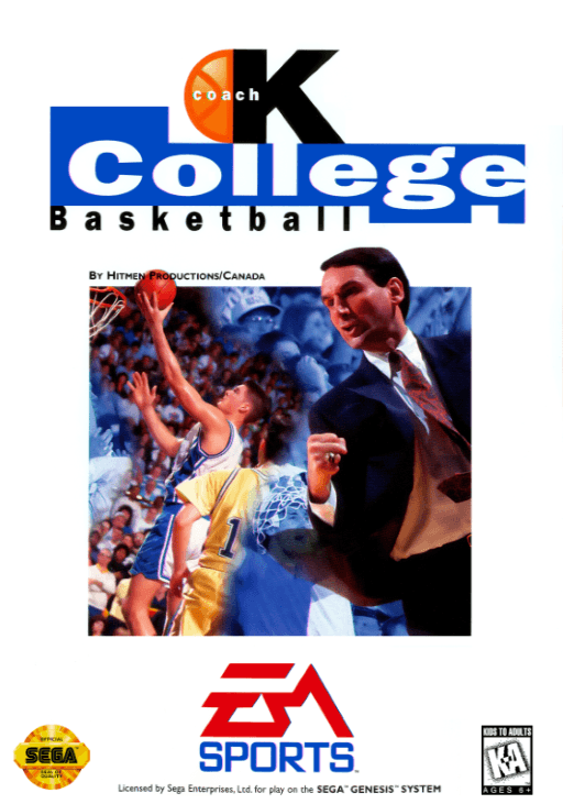 Coach K College Basketball original box art cover