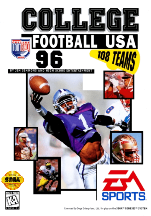 College Football USA 96 original box art cover