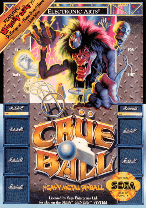 Crue Ball - Heavy Metal Pinball original box art cover