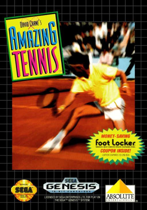 David Crane's Amazing Tennis original box art cover