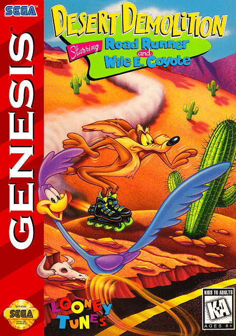 Desert Demolition Starring Road Runner and Wile E. Coyote original box art cover