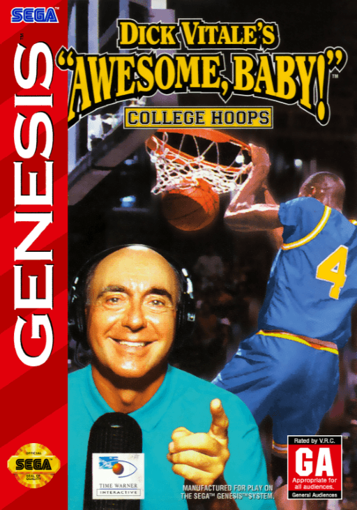 Dick Vitale's 'Awesome, Baby!' College Hoops original box art cover