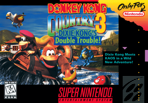 Donkey Kong Country 3 - Dixie Kong's Double Trouble original box art cover