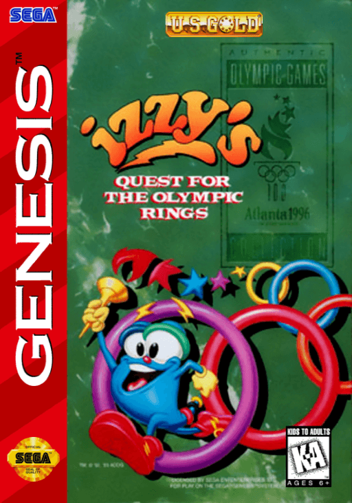 Izzy's Quest for the Olympic Rings original box art cover