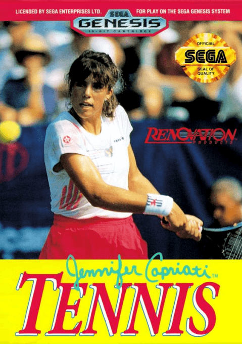 Jennifer Capriati Tennis original box art cover