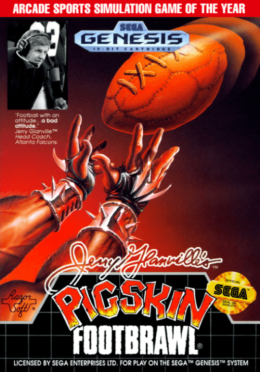 Jerry Glanville's Pigskin Footbrawl original box art cover