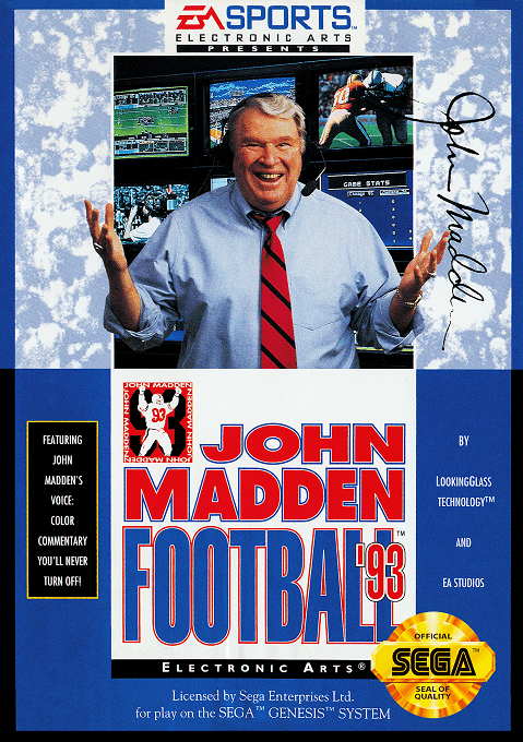 John Madden Football '93 original box art cover