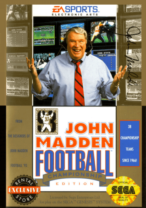 John Madden Football - Championship Edition original box art cover