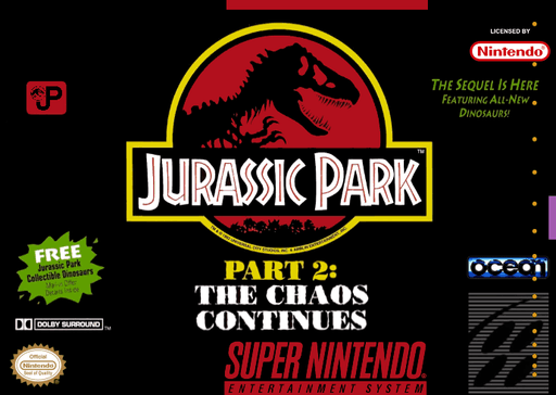 Jurassic Park Part 2 - The Chaos Continues original box art cover