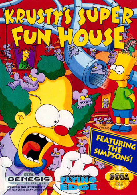 Krusty's Super Fun House original box art cover
